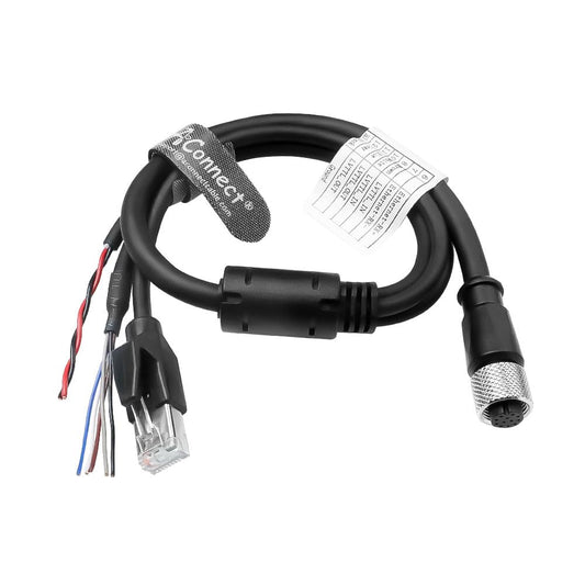 0.5M/19.7in M12 12-Pin Female to RJ45 (1-to-3) Breakout Cable - Power & Ethernet for DJI Livox HAP/TX, Mid-70, Mid-360 LiDAR Sensors - Industrial Aviation-Grade Connector