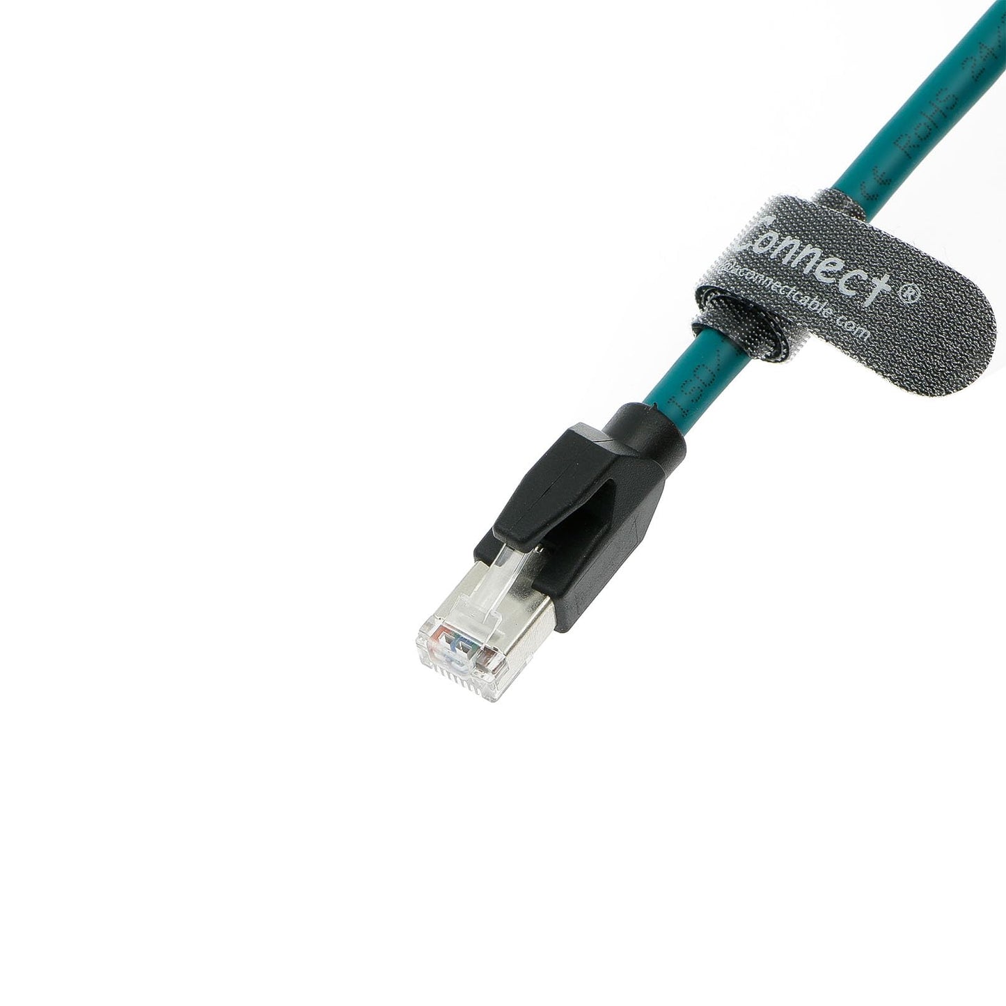 M12 8 Position X-Code Male Right Angle to RJ45 Ethernet Shielded Cable for Cognex in Sight Industrial Camera High Flexible Waterproof Cable 1M