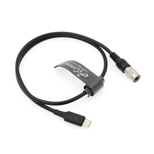12V USB-C to Hirose 4 Pin Male Power Cable Type-C PD Cable for Sound Devices 688 644 633 ZAXCOM Zoom F4 F8, 60CM/24Inches