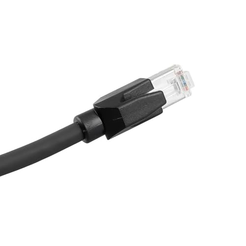 M12 X-Code 8 Pin Female to RJ45 Ethernet Cable, Cat6A Shielded, 10 Gbps, Highly Flexible for Drag Chain, IP67, Compatible with Cognex Keyence Vision System, PLC, Servo Motor 1m/3.3ft Green
