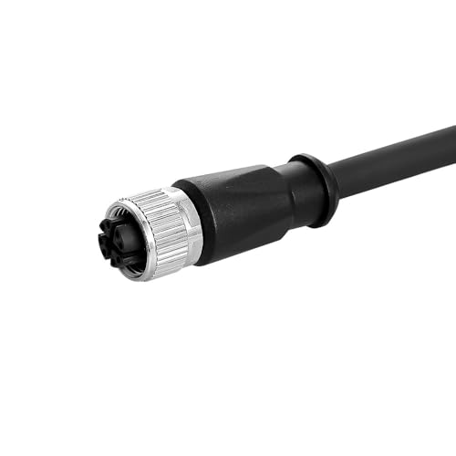M12 X-Code 8 Pin Female to RJ45 Ethernet Cable, Cat6A Shielded, 10 Gbps, Highly Flexible for Drag Chain, IP67, Compatible with Cognex Keyence Vision System, PLC, Servo Motor 1m/3.3ft Green