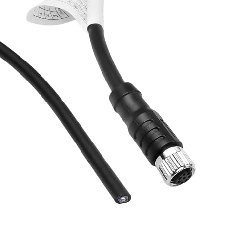 M8 8 Pin Female A-Code to Open End Power I/O Cable Drag-Chain Shielded for Baumer CX Series VCXG VCXU VCX.XC Camera Industrial Automation Sensor Systems 1M/3.3ft