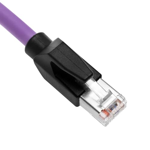 RJ45 Cat 6a Ethernet Cable, 3.28ft Heavy Duty High Speed Ethernet Cable, 26AWG Electrical Tinned Copper Wire, 2000Mhz 10Gbps with Gold Plated RJ45 Connector, Shielded in Wall, Indoor&Outdoor, Black
