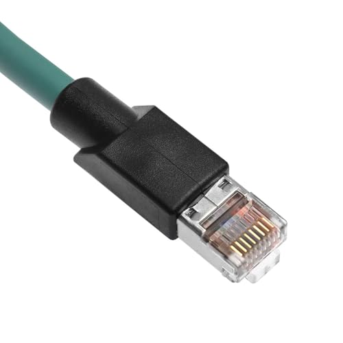RJ45 Cat 6a Ethernet Cable, 3.28ft Heavy Duty High Speed Ethernet Cable, 26AWG Electrical Tinned Copper Wire, 2000Mhz 10Gbps with Gold Plated RJ45 Connector, Shielded in Wall, Indoor&Outdoor, Black