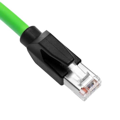 RJ45 Cat 6a Ethernet Cable, 3.28ft Heavy Duty High Speed Ethernet Cable, 26AWG Electrical Tinned Copper Wire, 2000Mhz 10Gbps with Gold Plated RJ45 Connector, Shielded in Wall, Indoor&Outdoor, Black