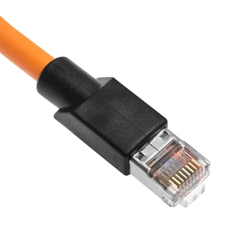 RJ45 Cat 6a Ethernet Cable, 3.28ft Heavy Duty High Speed Ethernet Cable, 26AWG Electrical Tinned Copper Wire, 2000Mhz 10Gbps with Gold Plated RJ45 Connector, Shielded in Wall, Indoor&Outdoor, Black