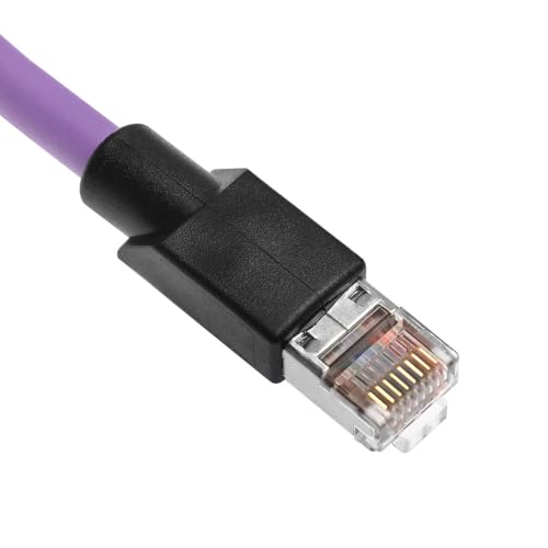 RJ45 Cat 6a Ethernet Cable, 3.28ft Heavy Duty High Speed Ethernet Cable, 26AWG Electrical Tinned Copper Wire, 2000Mhz 10Gbps with Gold Plated RJ45 Connector, Shielded in Wall, Indoor&Outdoor, Black