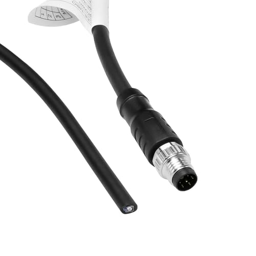 M8 6 Pin A-Code Male to Flying Lead Basler Power I/O Cable, Industrial Sensor Connector Shielded Cable for Basler Camera, Automation Control, Vision System 1M/3.3ft