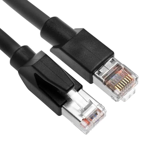 RJ45 Ethernet Cable, Down-Angle Cat6a Shielded Industrial Profinet Ethernet Cable High-Flex Drag-Chain High-Speed Gold-Plated Connectors for PLC, Robotics & Motion Control 16.4ft/5m