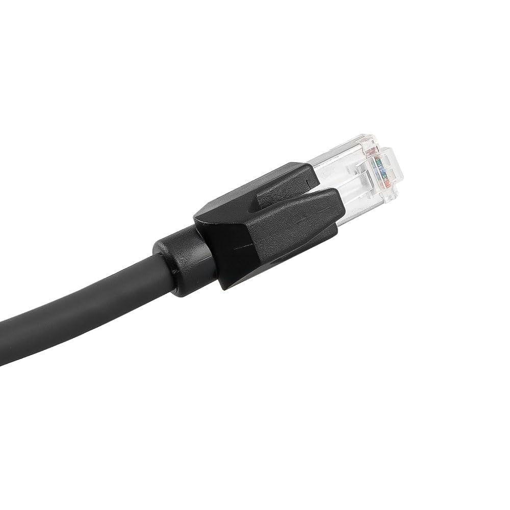 M12 X-Code 8 Pin Female to RJ45 Ethernet Cable, Cat6A Shielded, 10 Gbps, Highly Flexible for Drag Chain, IP67, Compatible with Cognex Keyence Vision System, PLC, Servo Motor 1m/3.3ft Green