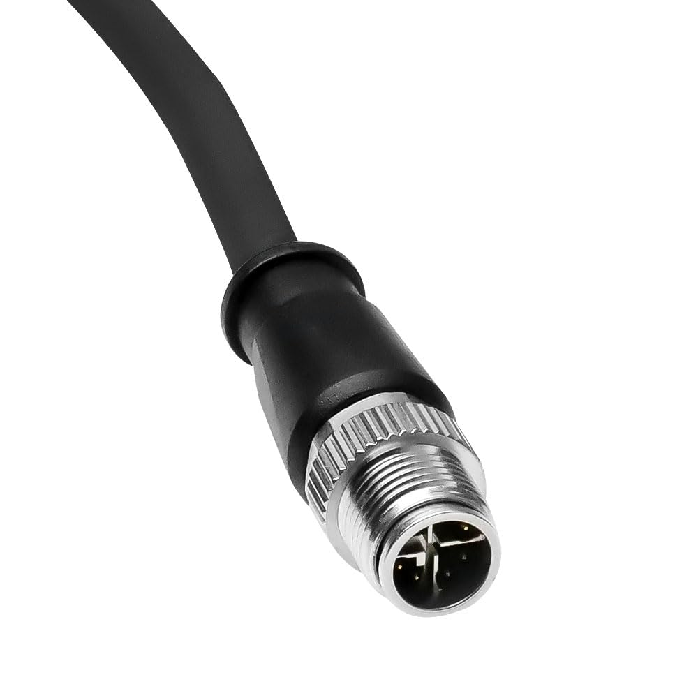 1m/3.3ft M12 X-Code 8-Pin Male to RJ45 Female Ethernet Cable - Cat6a High-Flex Cable for Cognex/Keyence Cameras, Industrial Automation & Robotics