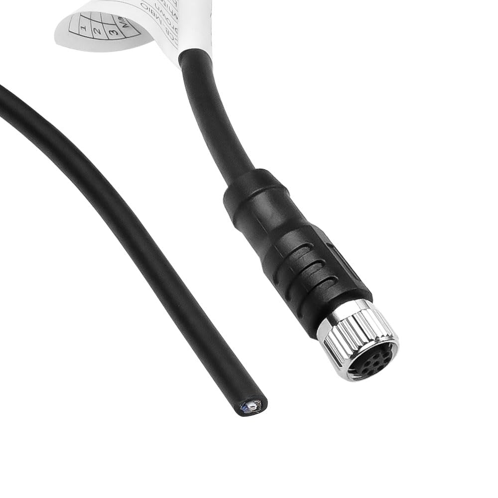 M8 8 Pin Female A-Code to Open End Power I/O Cable Drag-Chain Shielded for Baumer CX Series VCXG VCXU VCX.XC Camera Industrial Automation Sensor Systems 1M/3.3ft