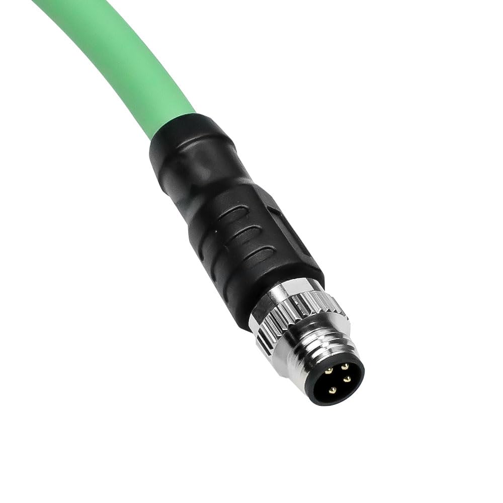 M8 A-Code 4 Pin Male to RJ45 Ethernet Cable Cat6a High-Flex Shielded for Beckhoff ZK1090-3191 Industrial Automation EtherCAT Fieldbus 3.3ft/1m