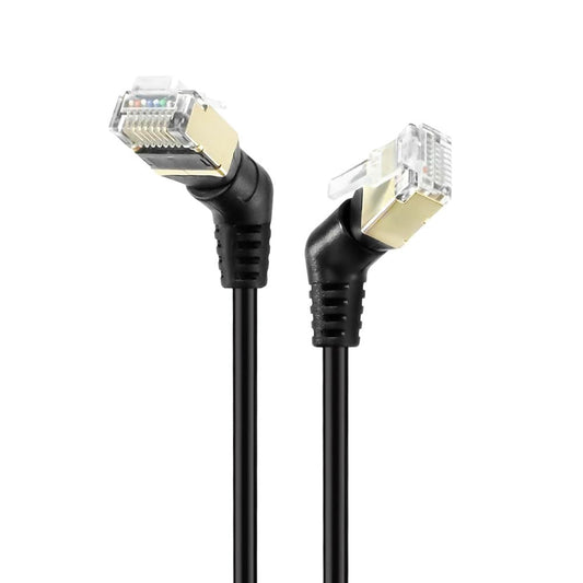 360° Rotatable Cat8a Ethernet Cable 1M/3FT，40Gbps, 32AWG Copper, Supports Cat6/Cat7, Ultra - Thin for PC, Gaming, Laptop, TV, Xbox, Prime Eligible