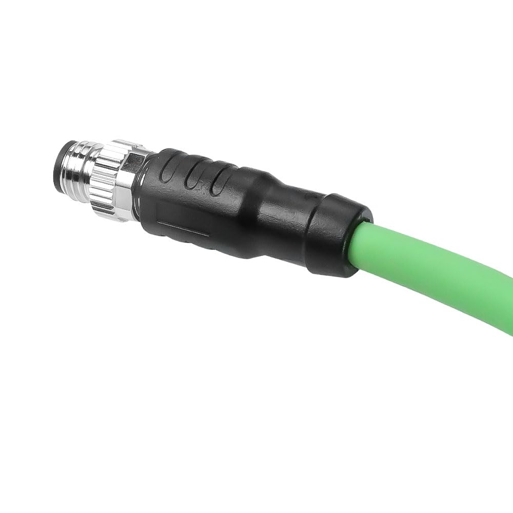 M8 A-Code 4 Pin Male to 4 Pin Cable High-Flex Shielded for Beckhoff ZK1090-3131 Industrial Automation EtherCAT Fieldbus 3.3ft/1m