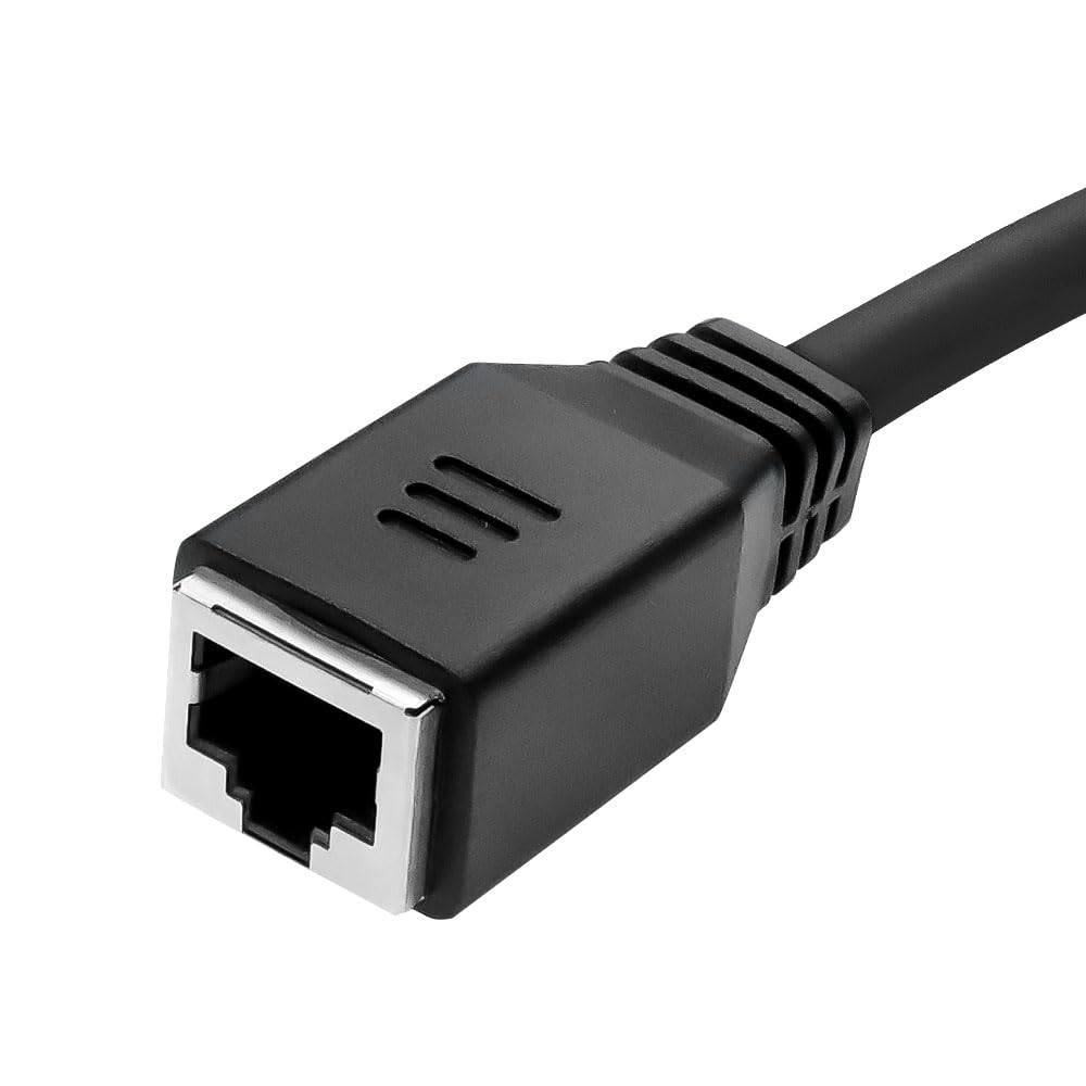 1m/3.3ft M12 X-Code 8-Pin Male to RJ45 Female Ethernet Cable - Cat6a High-Flex Cable for Cognex/Keyence Cameras, Industrial Automation & Robotics