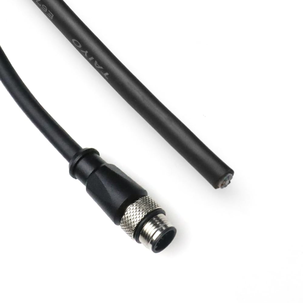 M12 A Code 17 Pin Male to Female Aviation Sensor Connector Industrial Cable for Cognex in-Sight 3D-L4000, Banner ABR 3000 7000, Machine Vision System Sensor Actuator Scanner Reader Camera 1M