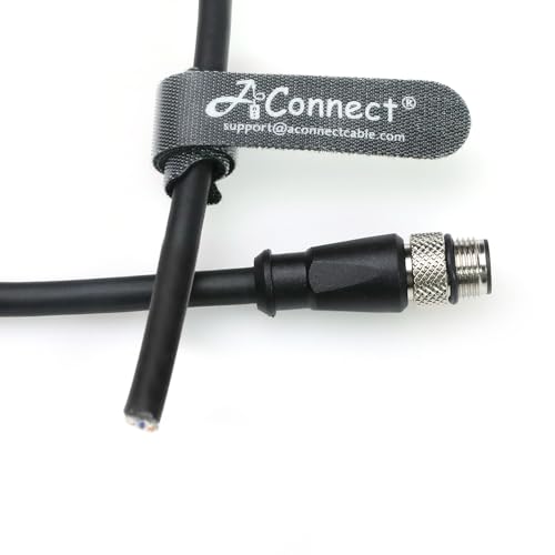 M12 A Code 17 Pin Male to Female Aviation Sensor Connector Industrial Cable for Cognex in-Sight 3D-L4000, Banner ABR 3000 7000, Machine Vision System Sensor Actuator Scanner Reader Camera 1M