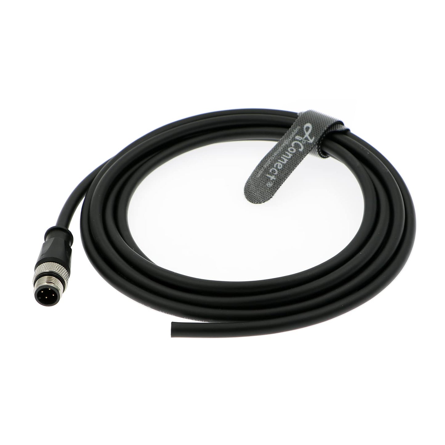 M12 A Code 4 Pin Male Straight Connector Aviation Socket Electrical Cable for Industrial Camera 1M/3.28Ft