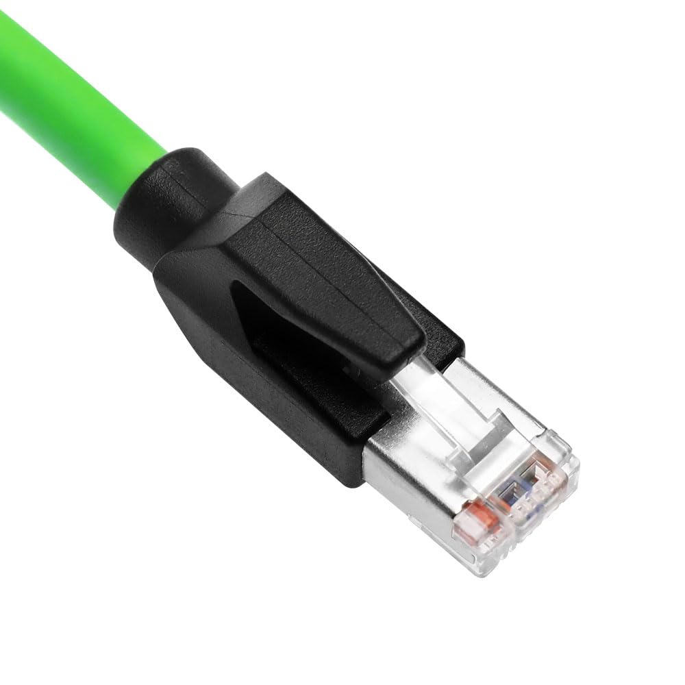 RJ45 Cat 6a Ethernet Cable, 3.28ft Heavy Duty High Speed Ethernet Cable, 26AWG Electrical Tinned Copper Wire, 2000Mhz 10Gbps with Gold Plated RJ45 Connector, Shielded in Wall, Indoor&Outdoor, Black