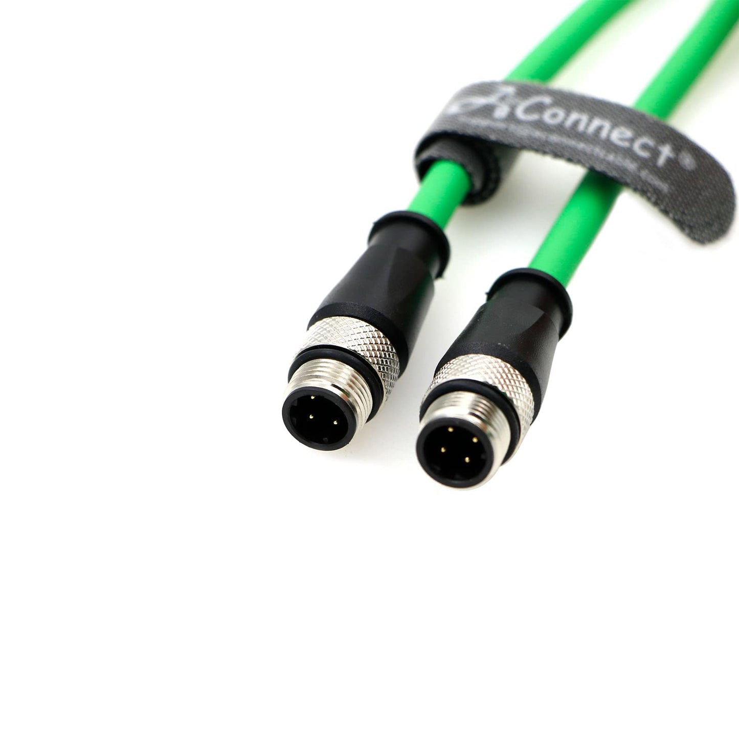 M12-D-Code Ethernet-Cable for Industrial Camera M12 4 Pin Male D-Code to 4 Pin Male D-Code Shielded Cat5e Ethernet Cord Waterproof 5M/16.4Ft