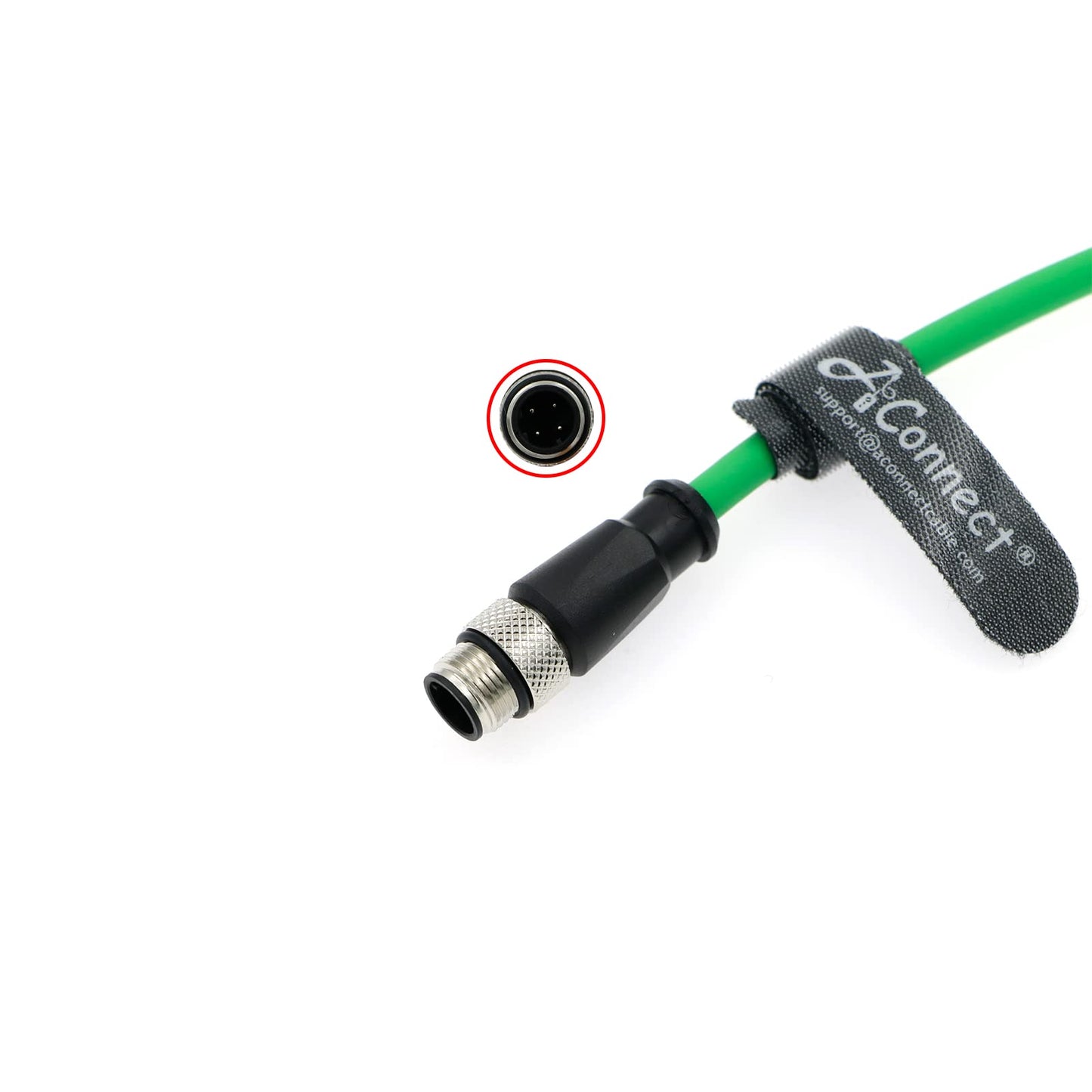 M12-D-Code Ethernet-Cable for Industrial Camera M12 4 Pin Male D-Code to 4 Pin Male D-Code Shielded Cat5e Ethernet Cord Waterproof 5M/16.4Ft