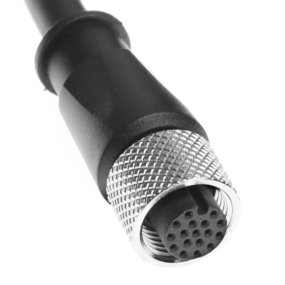 1M/3.3FT M12 A-Code 17-Pin Female to RJ45 & DB9 Cable - Power + Data Ethernet for Hikrobot ID2000/3000 Barcode Readers & SC2000/3000 Vision Sensors - Industrial Sensor Interface Cable