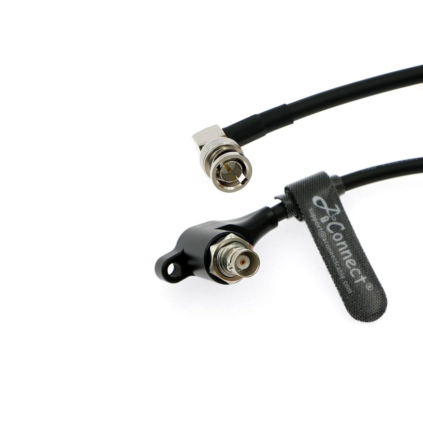 SDI-Protector-Cable for RED-Komodo Galvanic-Isolators BNC Male to Right-Angle BNC Female Power Cord 8inch Black