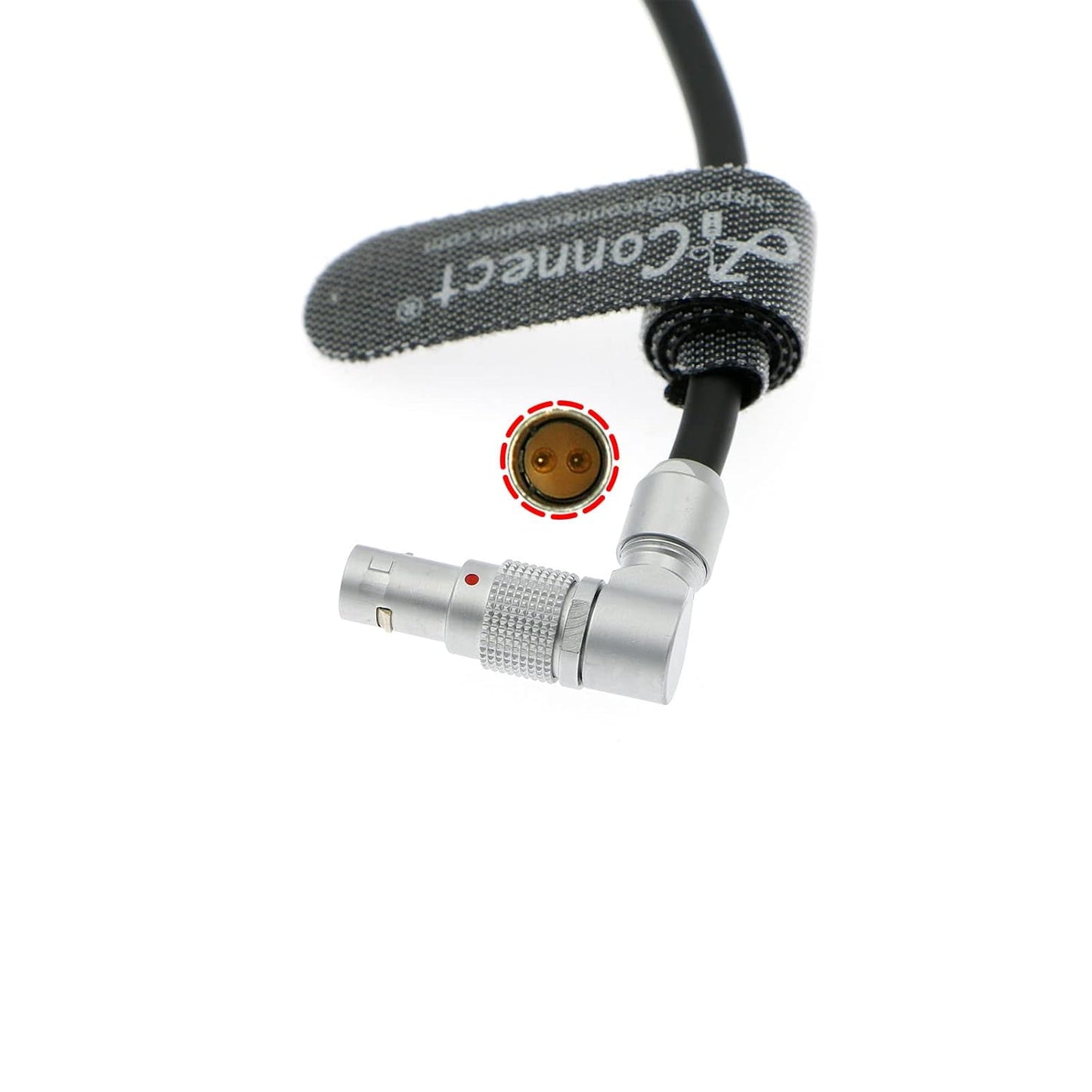 Power Cable for Red-Komodo Rotatable 2 Pin Male to Adjustable Right Angle 2 Pin Male Power Cord for Teradek SmallHD Monitor, 15cm/5.9inches