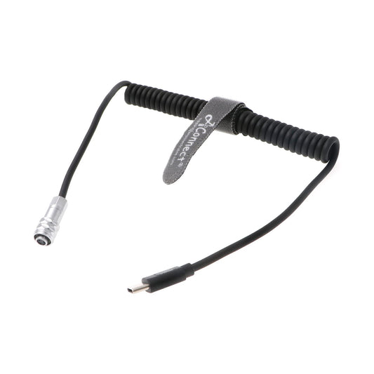 BMPCC-4K-6K 2 Pin Female to Type-C PD-Power-Bank Power-Cable for Blackmagic-Pocket-Cinema-Camera Flexible 20in