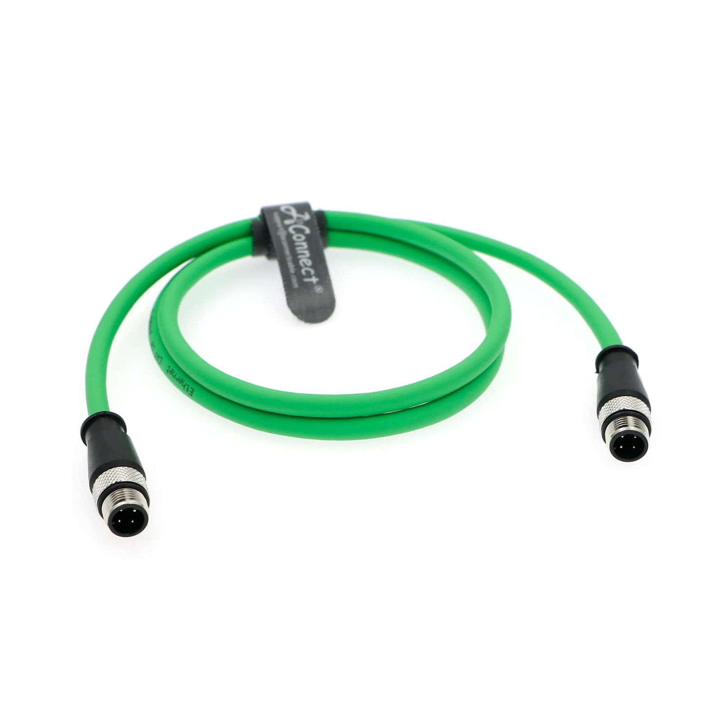 M12-D-Code Ethernet-Cable for Industrial Camera M12 4 Pin Male D-Code to 4 Pin Male D-Code Shielded Cat5e Ethernet Cord Waterproof 5M/16.4Ft
