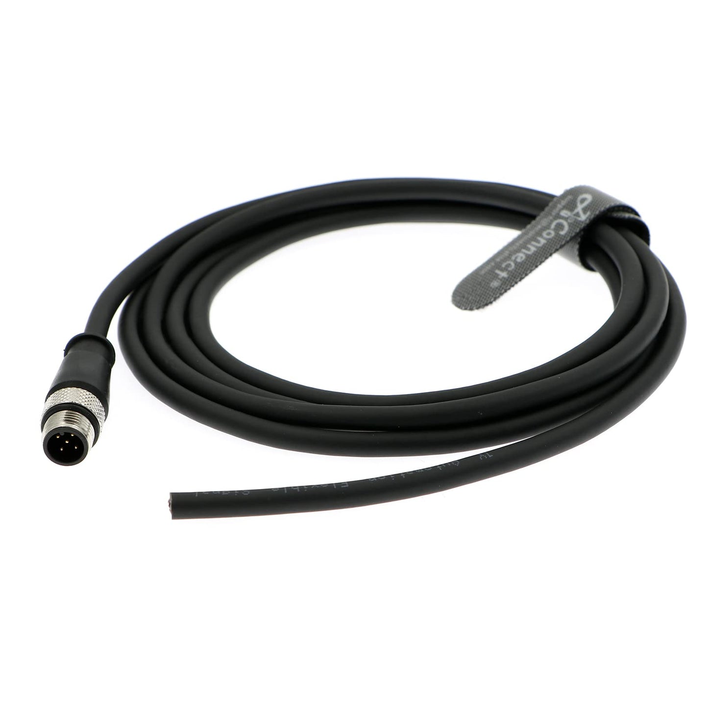 M12 A Code 5 Pin Male Straight Connector Aviation Socket Electrical Cable for Industrial Camera 1M/3.28Ft