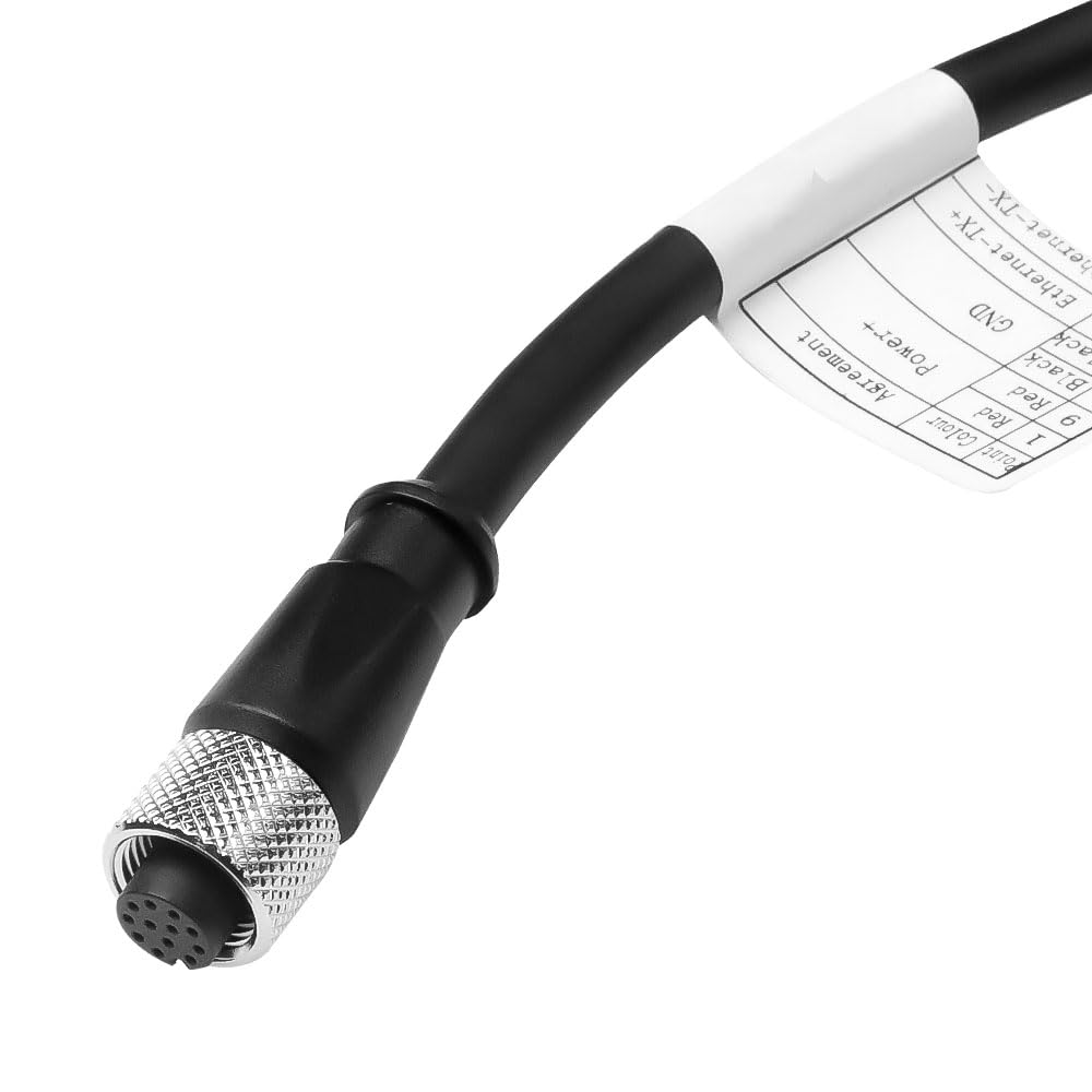 0.5M/19.7in M12 12-Pin Female to RJ45 (1-to-3) Breakout Cable - Power & Ethernet for DJI Livox HAP/TX, Mid-70, Mid-360 LiDAR Sensors - Industrial Aviation-Grade Connector