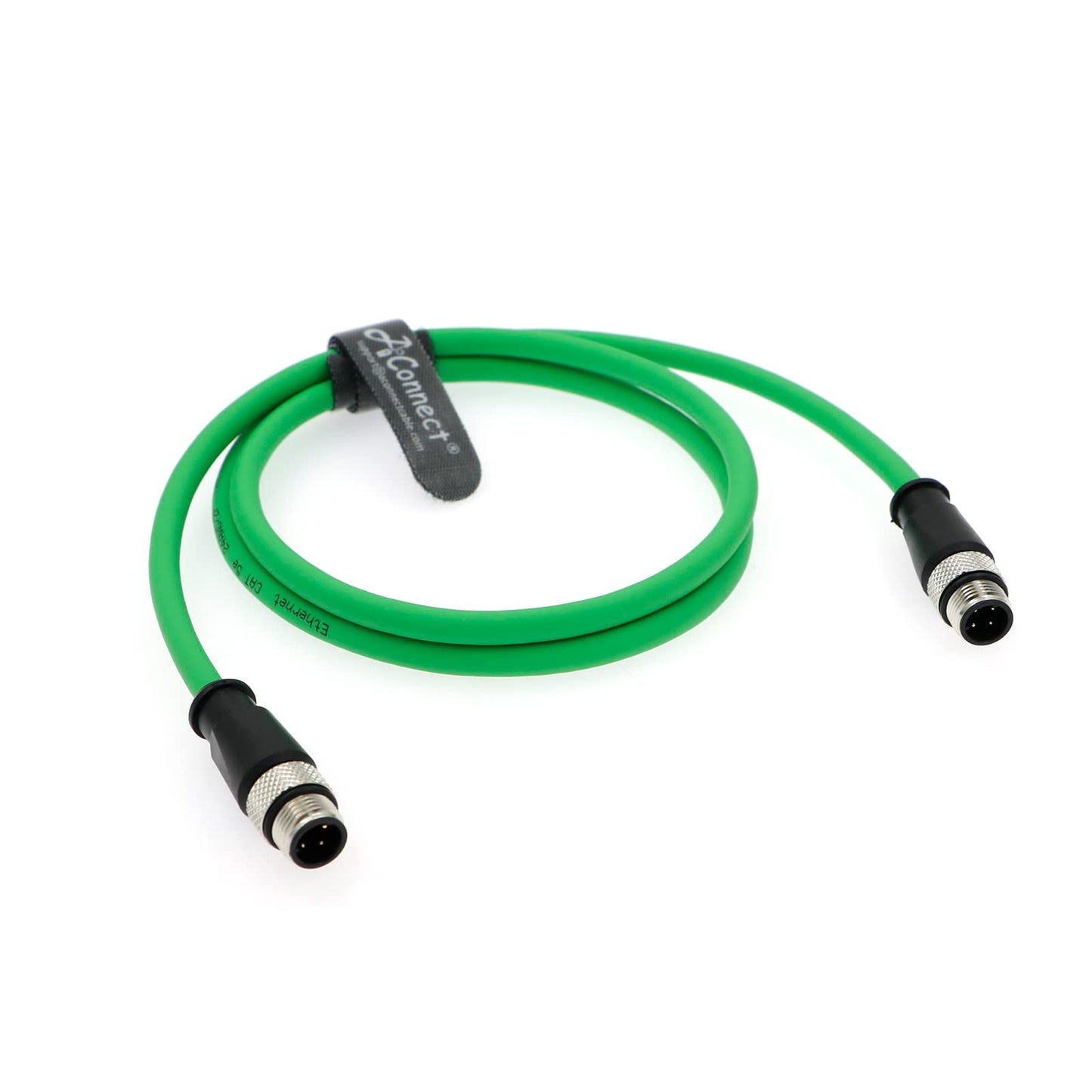 M12-D-Code Ethernet-Cable for Industrial Camera M12 4 Pin Male D-Code to 4 Pin Male D-Code Shielded Cat5e Ethernet Cord Waterproof 5M/16.4Ft