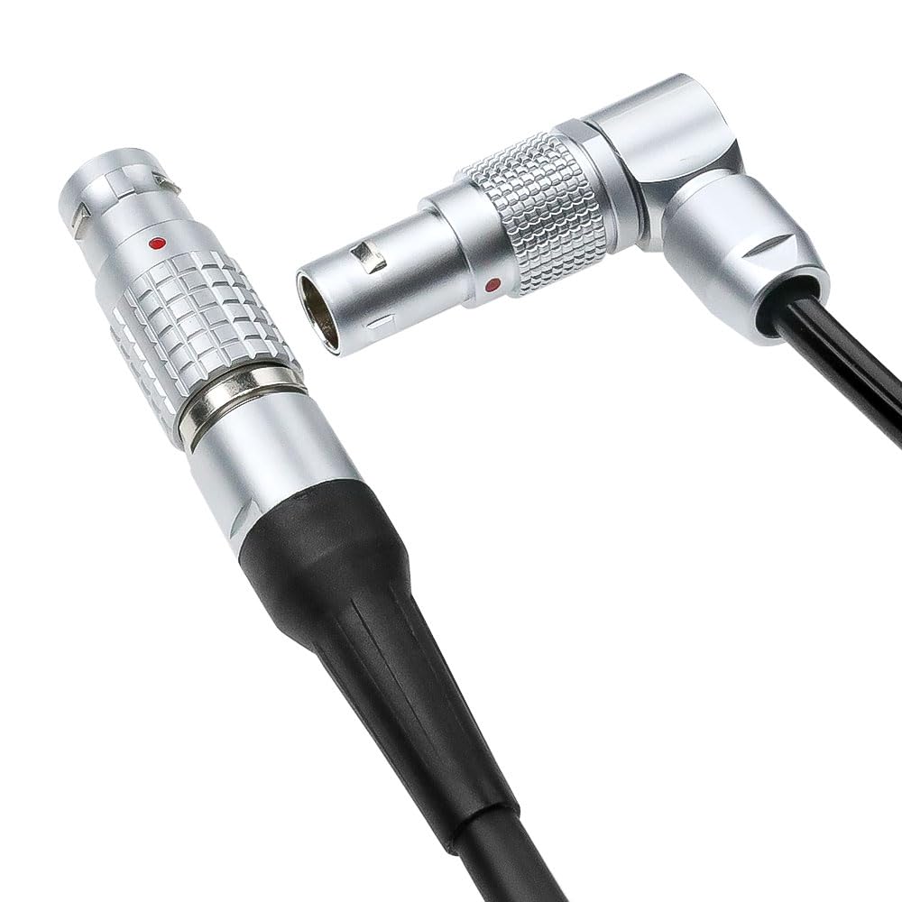 Preston Digital Micro Force DMF Zoom Control Cable, Rotatable Right Angle 14 Pin to HU3 Hand Unit 6 Pin Cable for Cinema Camera Lens Motorized Zoom Control, Compatible with MDR 3 & 4, 1M/3.2ft