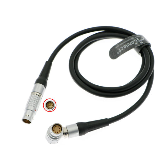 Straight 2B 10Pin Male to Right Angle 2B 8Pin Female Power Cable for Ronin 2 to ARRI Alexa 35| Amira Alexa Mini| Alexa Mini LF, 24V 1.2M
