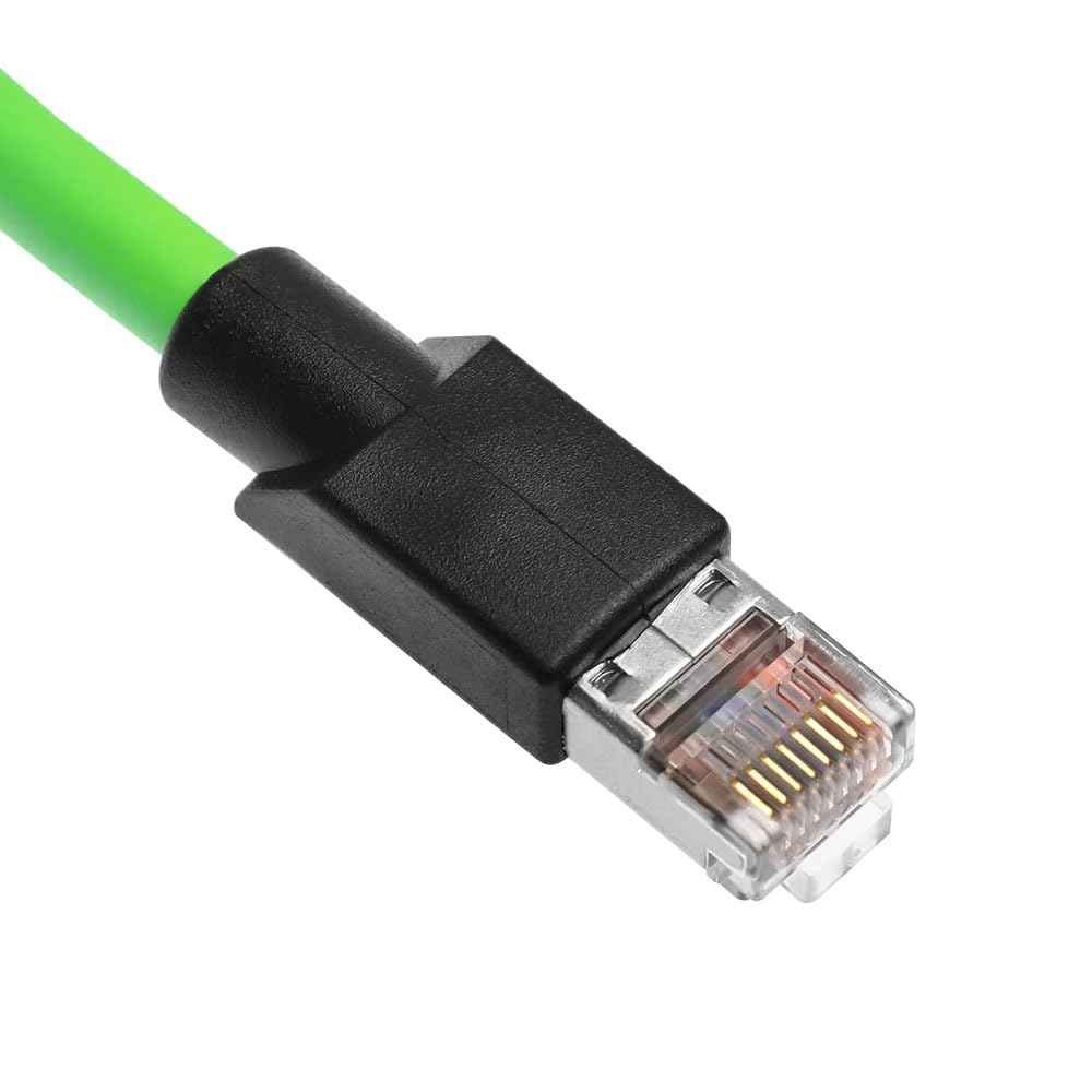 RJ45 Cat 6a Ethernet Cable, 3.28ft Heavy Duty High Speed Ethernet Cable, 26AWG Electrical Tinned Copper Wire, 2000Mhz 10Gbps with Gold Plated RJ45 Connector, Shielded in Wall, Indoor&Outdoor, Black