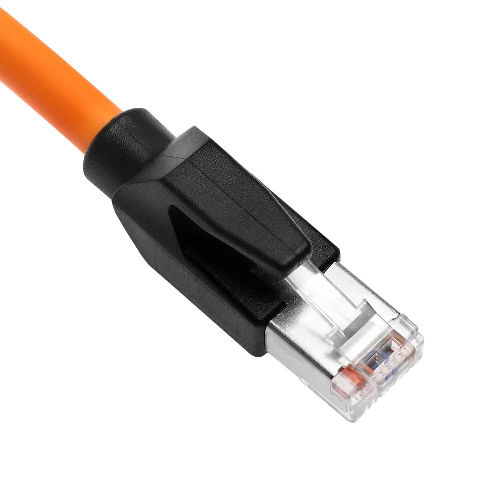 RJ45 Cat 6a Ethernet Cable, 3.28ft Heavy Duty High Speed Ethernet Cable, 26AWG Electrical Tinned Copper Wire, 2000Mhz 10Gbps with Gold Plated RJ45 Connector, Shielded in Wall, Indoor&Outdoor, Black