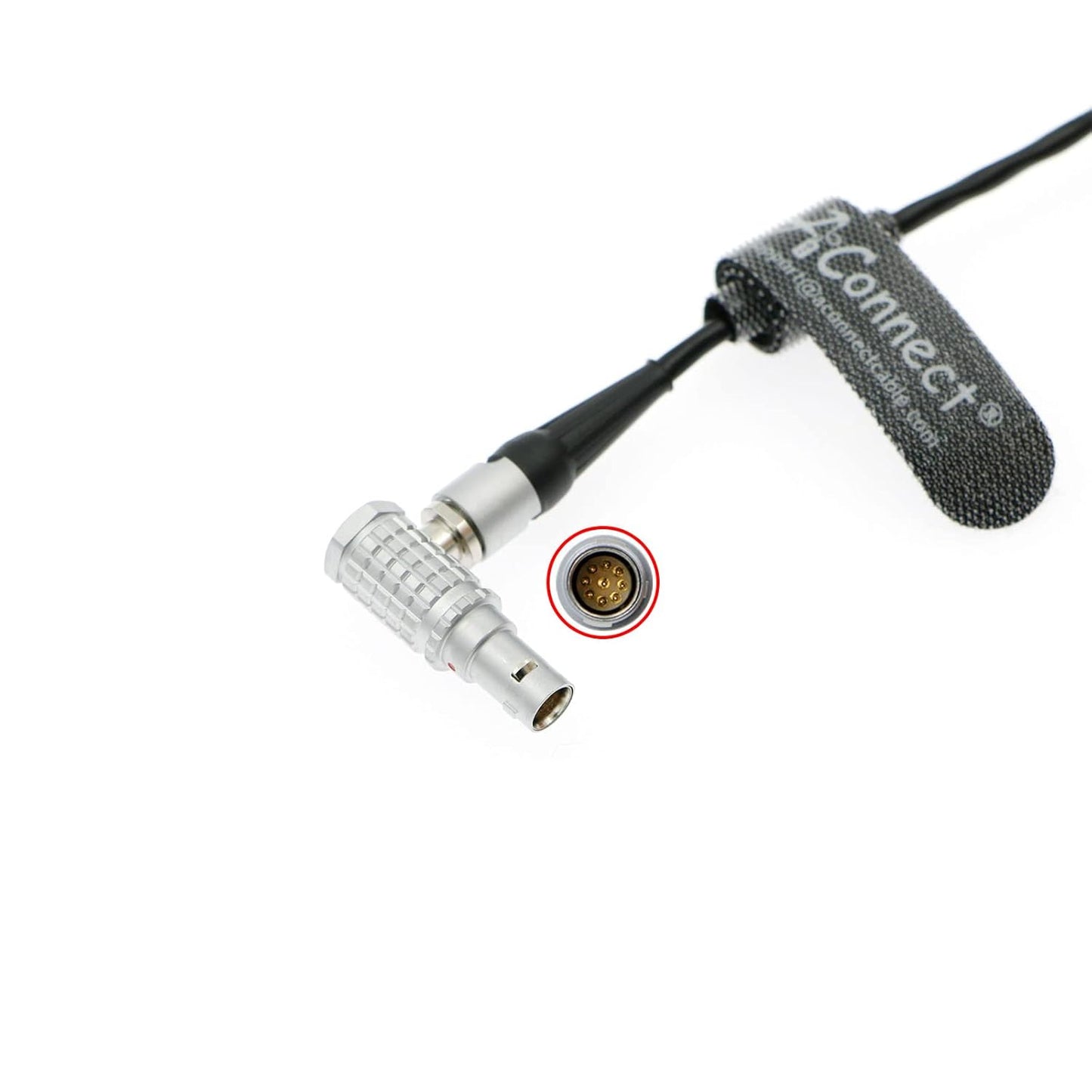 Cable-TRS-EXT-Tentacle-Timecode-Red Komodo Timecode Cable Tentacle Sync 3.5mm TRS to Right Angle EXT 9 Pin Male