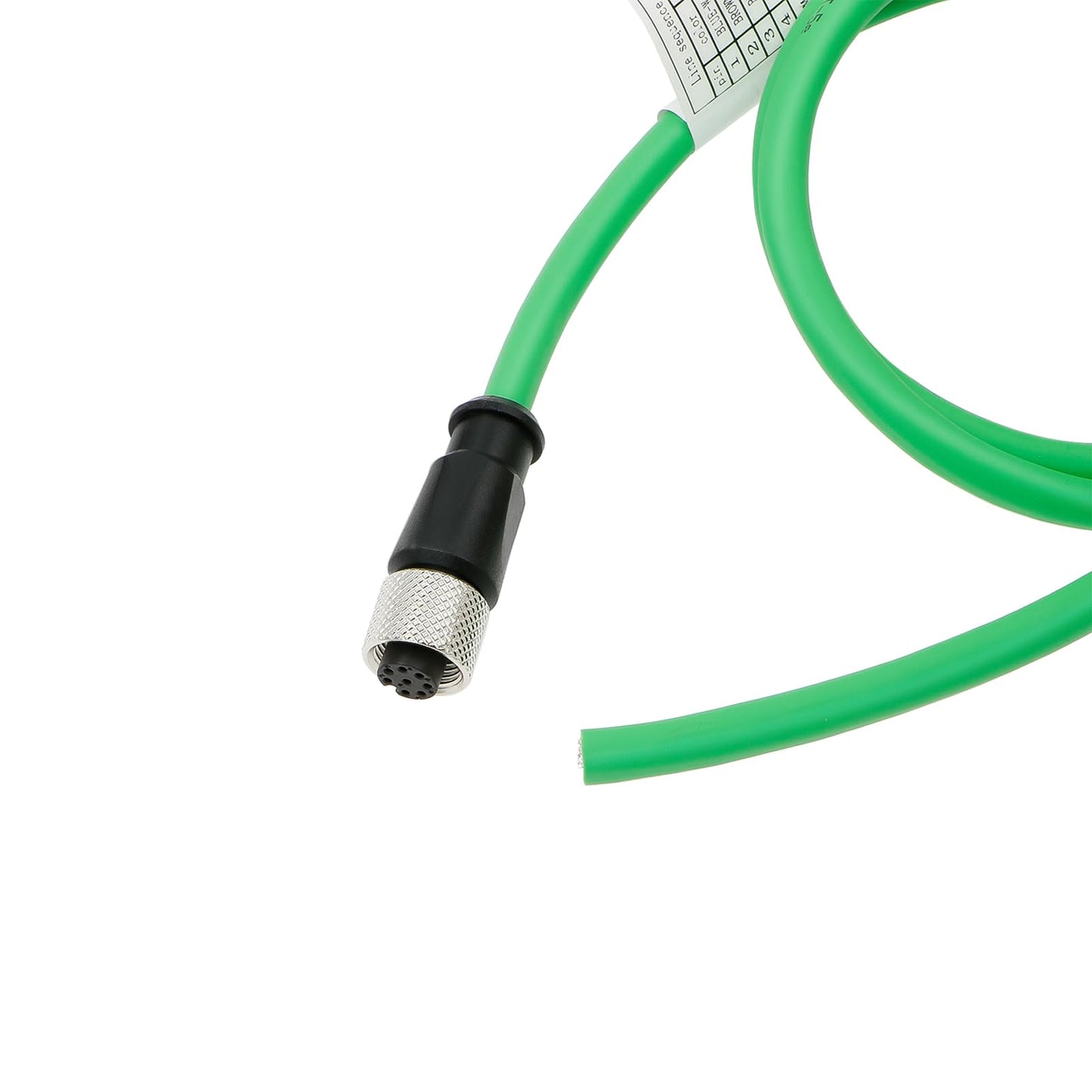M12 A Code 8 Pin Female to Flying Leads Cable Industrial Aviation Sensor Waterproof Electrical Shielded Cable for Industrial Cameras Automation Device Network Fieldbus Module 2M