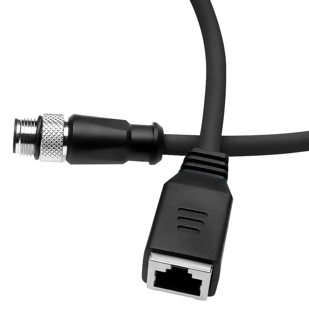 1m/3.3ft M12 D-Code 4-Pin Male to RJ45 Female Ethernet Cable - Cat6a High-Flex Industrial Camera Sensor Cable for Automation Applications
