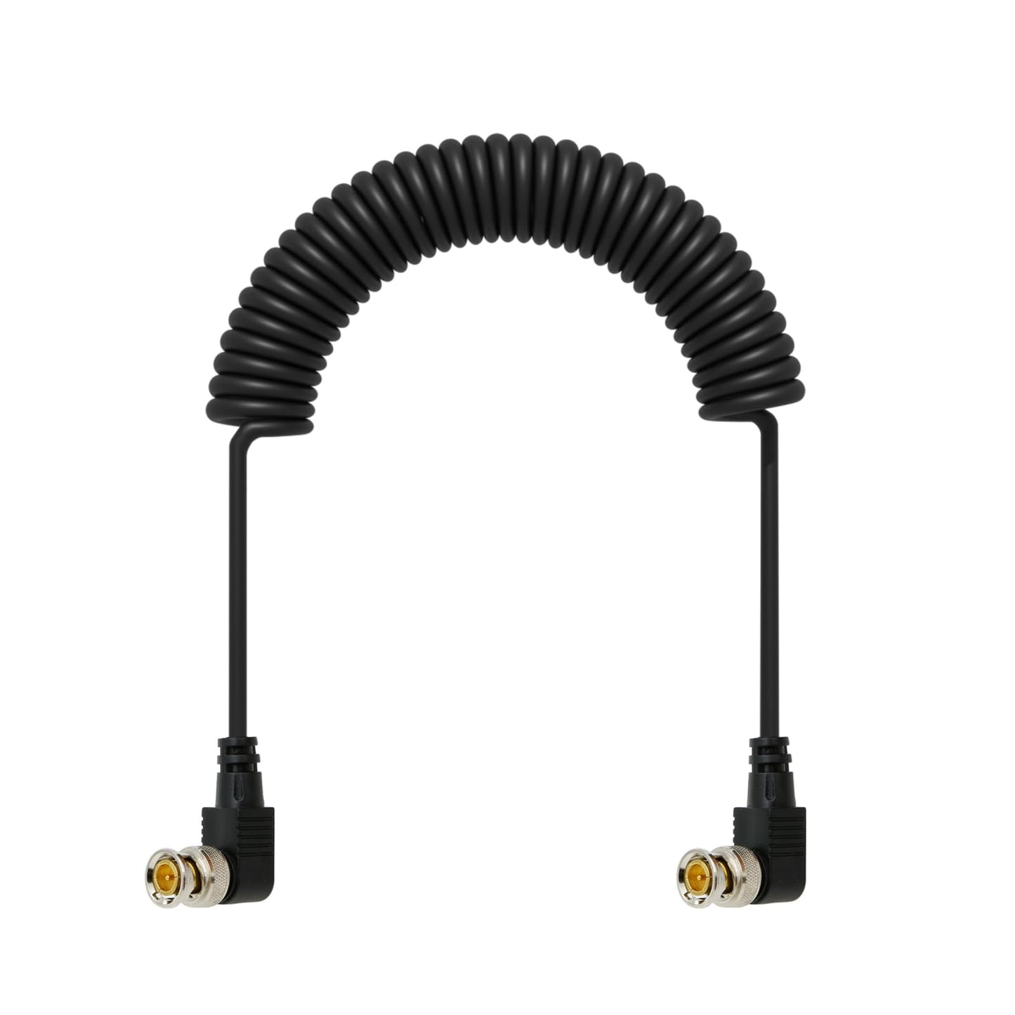 3G HD SDI BNC Male to BNC Male Coiled Cable Right Angle to Right Angle for Blackmagic