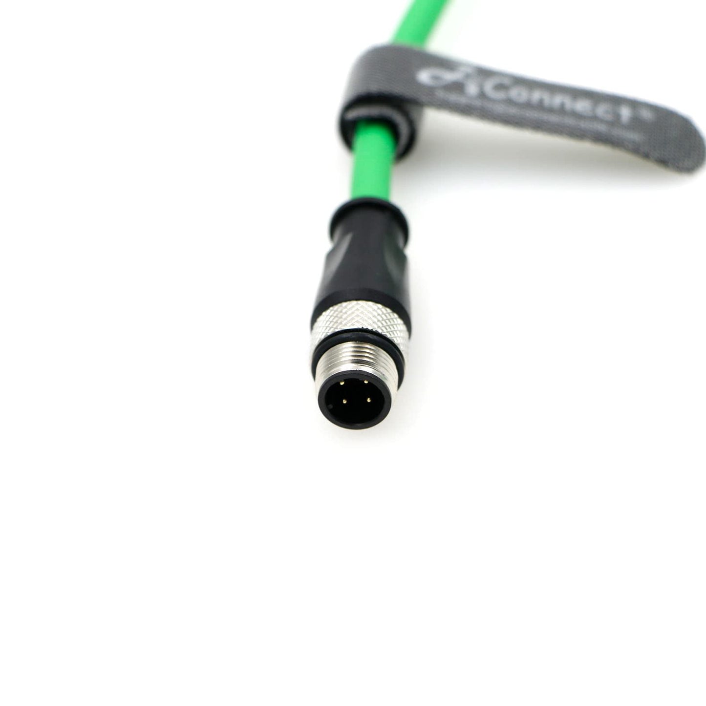 M12-D-Code Ethernet-Cable for Industrial Camera M12 4 Pin Male D-Code to 4 Pin Male D-Code Shielded Cat5e Ethernet Cord Waterproof 5M/16.4Ft