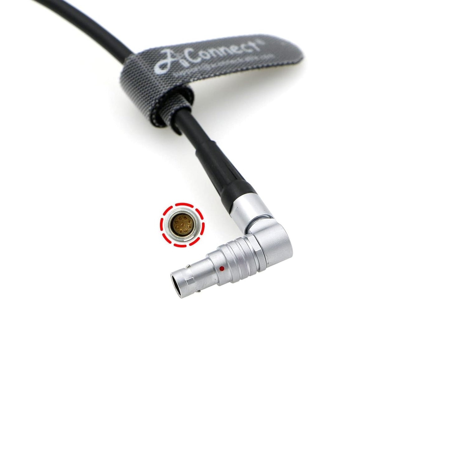 Run Stop Cable for ARRI cforce RF Motor 7 Pin Male to Right Angle Rotatable 9 Pin Male + Dtap Male Power Cable for RED Komodo V-Raptor, 60CM/24Inches