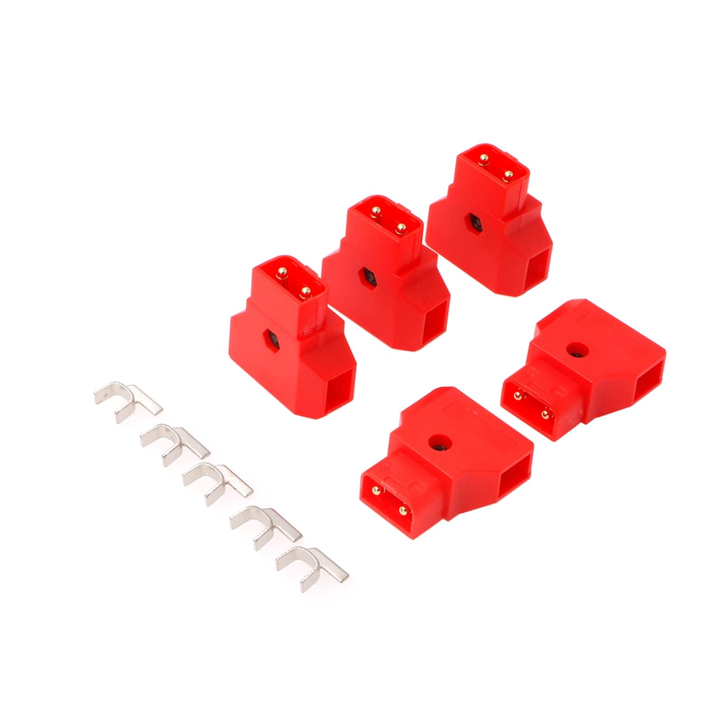 Dtap-Male-Connector-DIY Jack Plug for Photography V-Mount Gold Mount Battery 5pcs Red