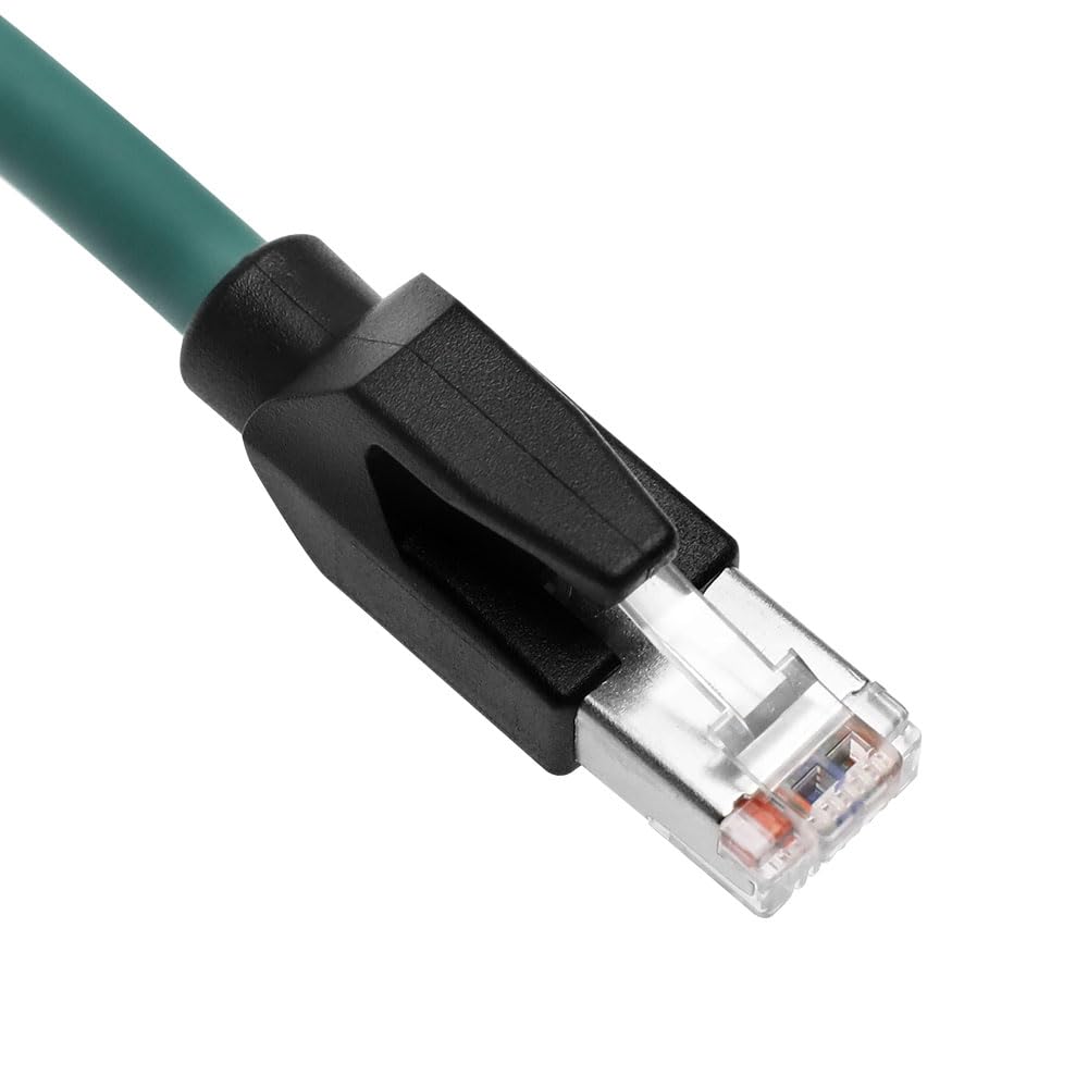 RJ45 Cat 6a Ethernet Cable, 3.28ft Heavy Duty High Speed Ethernet Cable, 26AWG Electrical Tinned Copper Wire, 2000Mhz 10Gbps with Gold Plated RJ45 Connector, Shielded in Wall, Indoor&Outdoor, Black