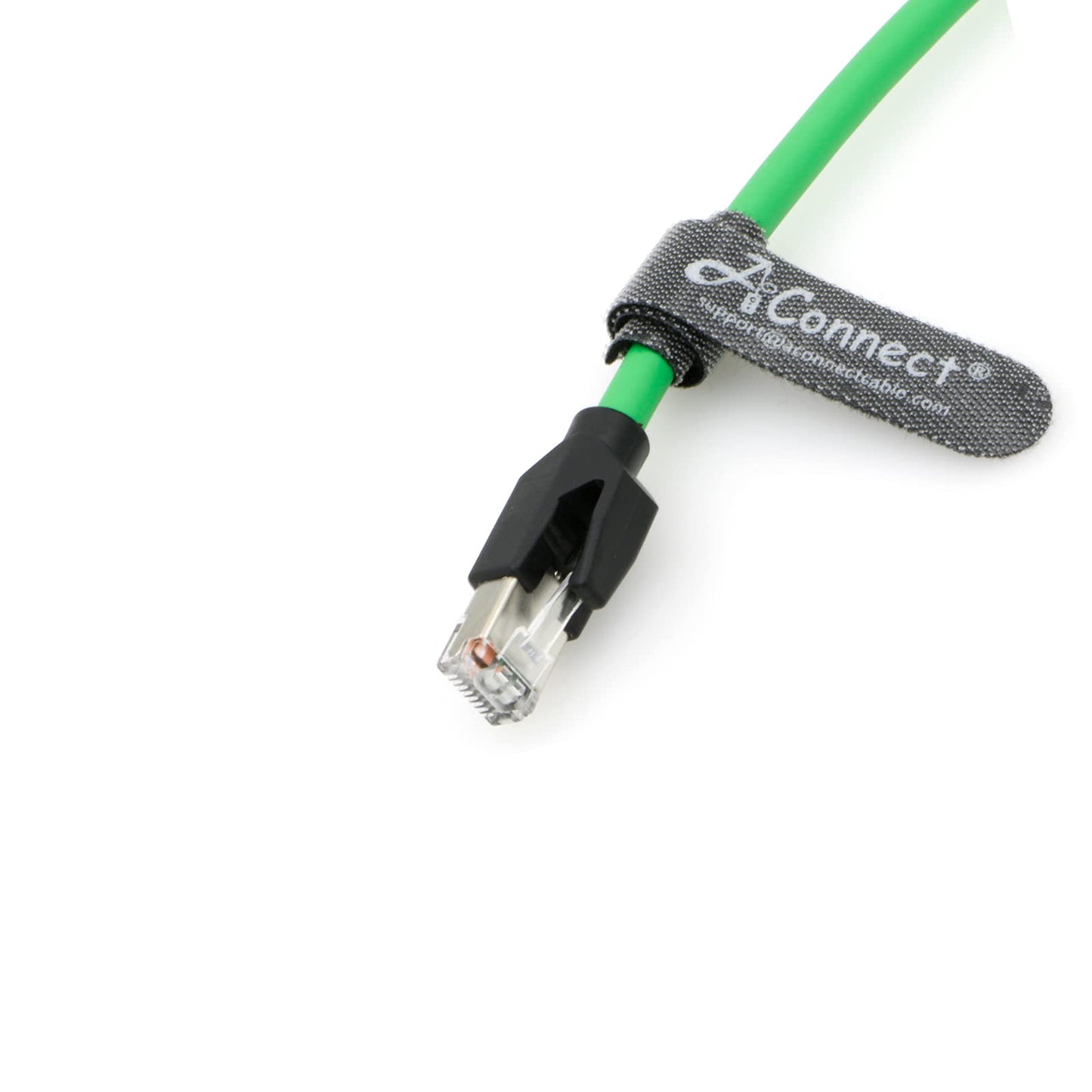 M12 D-Code Right Angle 4 Pin Male to RJ45 Shielded Cat5e Flexible Ethernet Waterproof Cable for Cognex Industrial Camera 1M