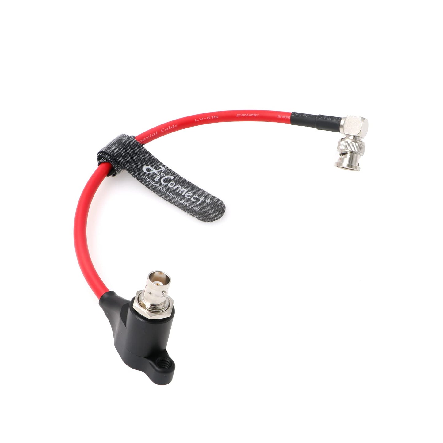 SDI-Protector-Cable for RED-Komodo Galvanic-Isolators BNC Male to Right-Angle BNC Female Power Cord 8inch Black