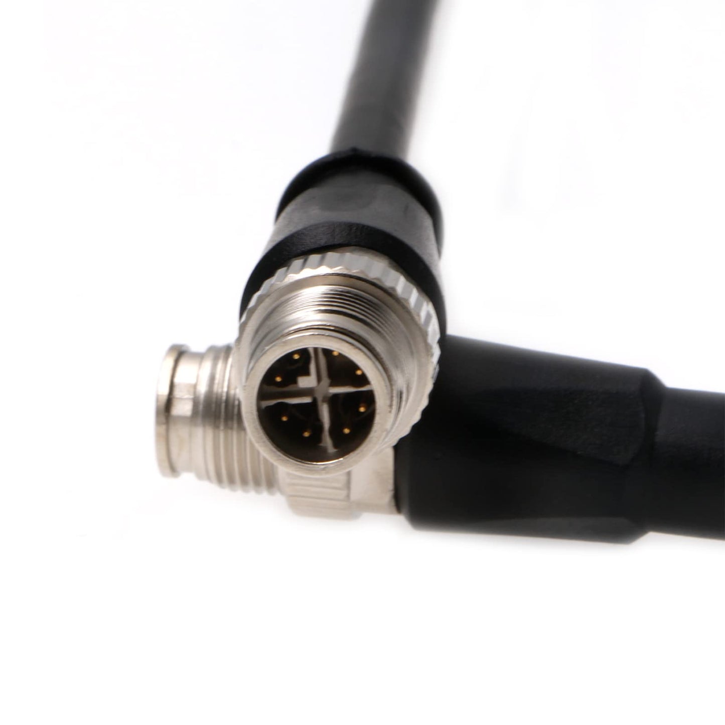 M12-X-Code Ethernet-Cable for Cognex Industrial Camera M12 8 Pin Male X-Code to 8 Pin Male X-Code Shielded Industrial Cord Waterproof Anti-UV 1M