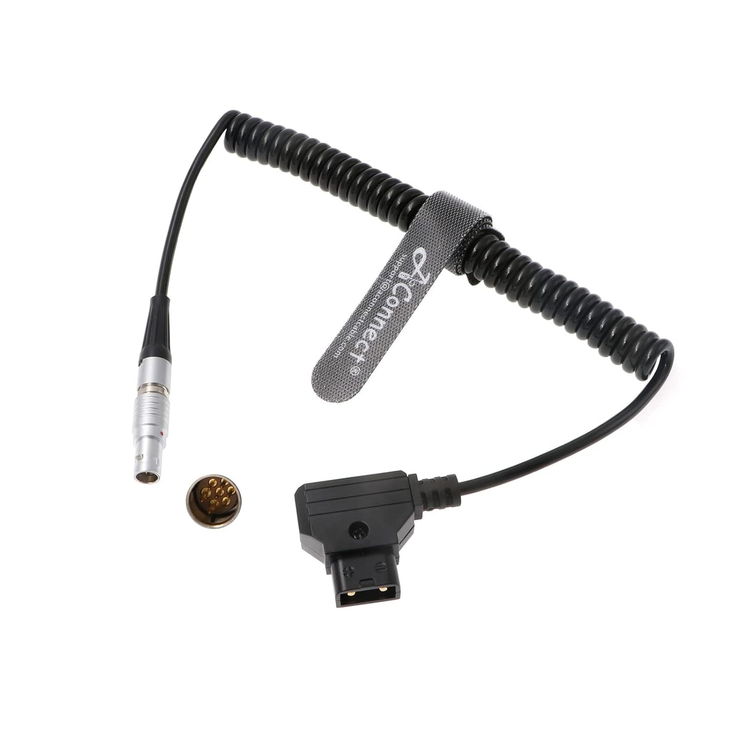 CAM 7 Pin Male to D-tap Coiled Cable